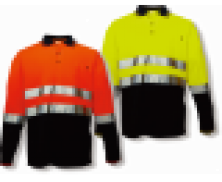 Polo Shirt - two tone, day/night, long sleeve